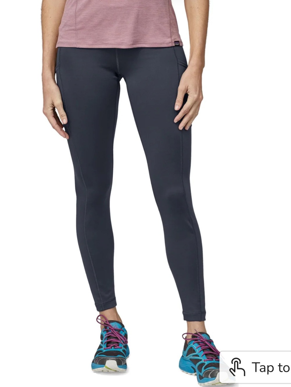 Patagonia Womens Pack Out Tights Smolder Blue Medium Cargo - Picture 5 of 9